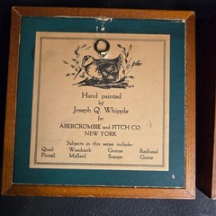 Joseph Quinn Whipple Abercrombie & Fitch 3D SHADOWBOX Pair Birds Woodcock Quail