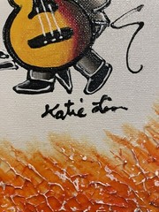 Ya-Li „Katie“ Lin Oil Original Painting on Canvas New Orleans Jazz Band