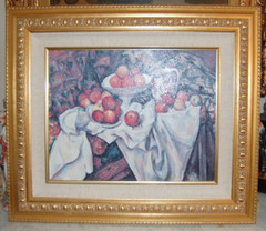 FRAMED PAUL CEZANNE TEXTURED ART PRINT „STILL LIFE WITH APPLES AND ORANGES 1899“