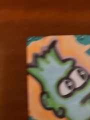 Original PAINTING ACEO Bart Simpson Low Brow Cartoon Air Bubbles Shrooms Trippin