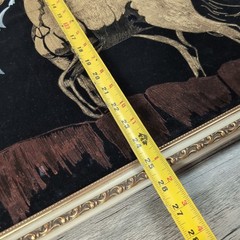 VTG Black Velvet Painting Horse on Cliff Kitsch Pro Framed Wall Art 21.5×25.5