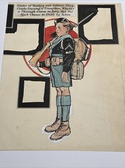 Antique Painting ILLUSTRATION UNIFORM JOSEPH KRAEMER LISTED FAMOUS 20 INCHES