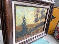 Kennebunkport Maine Artist Frank Handlen Original Oil On Board Painting Signed