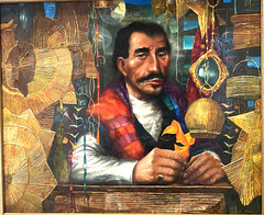 George Russin (American, 1910-2020), Original Masterpiece O/M „TAXCO VENDOR“!