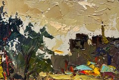 Oil Painting Ducks In The Lake O. Ivanyuk Landscape Unframed Original nAAA3959