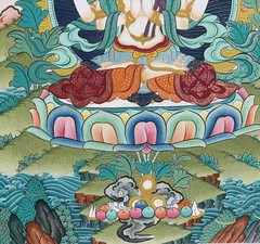 CHENREZIG (AVALOKITESHVARA) HAND-PAINTED TIBETAN THANGKA – ORIGINAL BUDDHIST ART