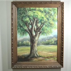 Original Tree Landscape Painting 1962 Swope Gallery Exhibition