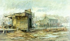 Townsend Howe (NJ,NH,1928-2007) oil painting 151823
