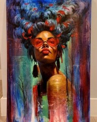 Dionel Delgado Tecnica Mixta 36×24 Inch “ Mulata“ ACRYLIC /LIENZO