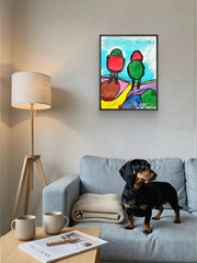 Journey Of Trees Contemporary Expressionist Original Painting Gallery Paper