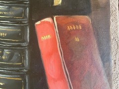 Janos Czene Apatfalvi – Menorah, Torah Scroll, Tallit Shawl and Books – Judaica