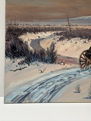 Austin Deuel Painting Landscape Wagon Frontier American Western Stagecoach