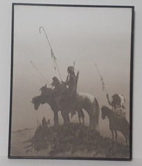 John Pace Framed Original Oil Painting „Pow Wow with the Blackfeet“- 23″ x 29″