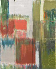 Abstract Oil Painting, Original Vertical Small Framed Artwork, Contemporary Art