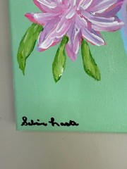Original Painting Abstract Pastel Floral „Tranquility“ 16×20″ Acrylic On Canvas