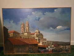 Bill Flynn Oil Painting Church of Santa Prisca Taxco,Mexico February-86