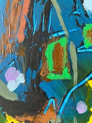 Rolf Gjedsted Abstract Composition Modern Art Vintage Danish 31x26cm