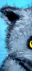 Original Oil Painting Kitty Wall Art Animal Cat Portrait 13×15 inches
