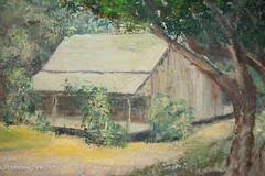 Beautiful Vintage Impressionist Painting of Old Florida Southern Cracker House