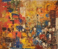 Oil on canvas painting by prominent artist Shafic Abboud (Lebanon, 1926-2004)