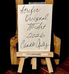 ACEO Original Mini Candlestick Painting By TTT Art Acrylic July Series 2026