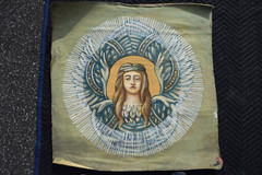 + Older Church Painting on Canvas, 30″ x 30″ + (DD20) chalice co.