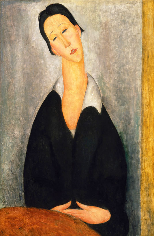 Excellent Oil painting amedeo modigliani – Portrait of a Polish Woman on canvas