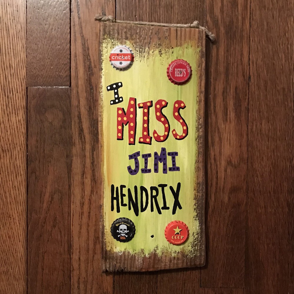 Willard J Folk Art – I Miss Jimi Hendrix – Outsider Folk Art