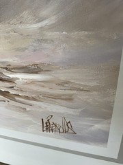Original Lee Reynolds Ocean Waves Oil Painting Canvas Framed Signed 60×48 HUGE