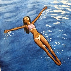 Seascape Painting Original Art Ocean Art Watercolor Painting