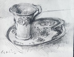 GERRY MILLER – Original Drawing „Still Life“ Graphite Pencil on paper.11x14cm
