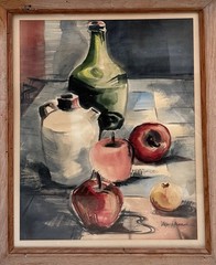 Freda Morehouse, Texan (1918-2006) „White Jug“ Watercolor 1957