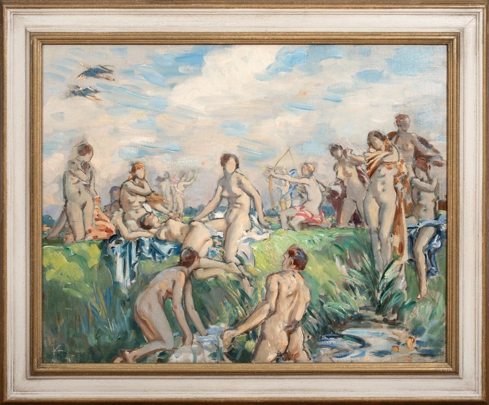 Circa 1920 Impressionist Artemis & Nymphs by WILFRID DE GLEHN RA (1870-1951)