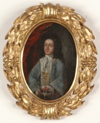 „Portrait of a young nobleman“, French oil on copper miniature, ca.1660