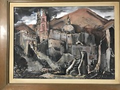 LEONARD BROOKS ARCA 1911-2011 MARFIL MEXICO 1952 GOUACHE ON BOARD