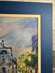 Pastel Chalk Original Artist Signed Paris Palais Garnier/Paris Opera House