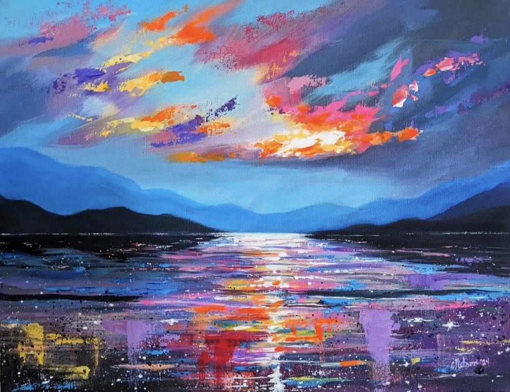 Original Painting. Hand-Painted Canvas. Abstract/Impressionist Seascape. 11×14