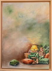 Cosy Cushion Oil Painting 50×70 cm Painting on Canvas with Frame