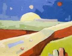 Modern Landscape Oil Painting Unique Semi Abstract 11×14 Aldo Cherres Art
