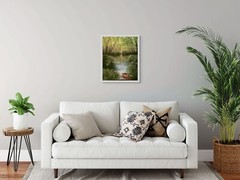 Enchanting Forest Oil Painting -Elegant Wall Décor- fine art-original painting,