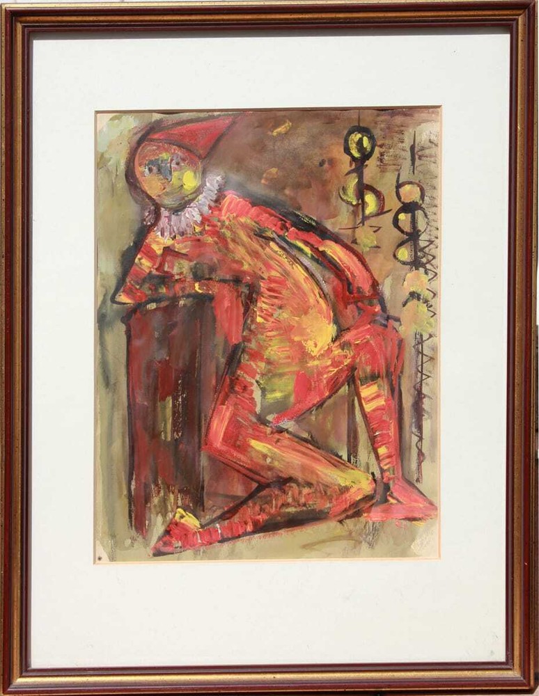 Clown Oil Painting 1930s