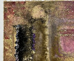 Mixed Media Mini Painting Ink Metallic Powders and Dyes Kathryn Vaughn New York