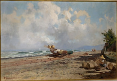 ILLIO GIANNACCINI Original Painting Italian Artist Impressionist Art Coast Bali