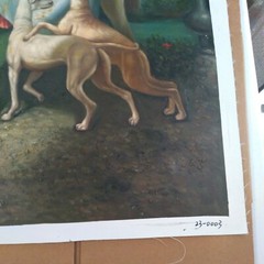 Hand painted oil on canvas, Repro. 30″w x 40″h.