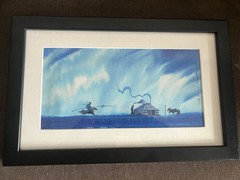Watercolor Mongolian Warrior Painting, Professionally Matted and framed