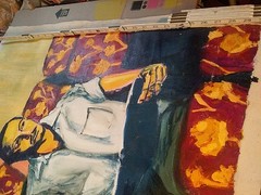 Original Acrylic Painting of Tennessee Williams, 1984 Signed Rick Richard Lewis