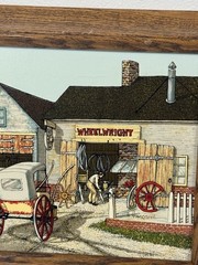 VTG H. HARGROVE Serigraph Oil Canvas Paintings Lot Of 2 Framed Country Life 20’s