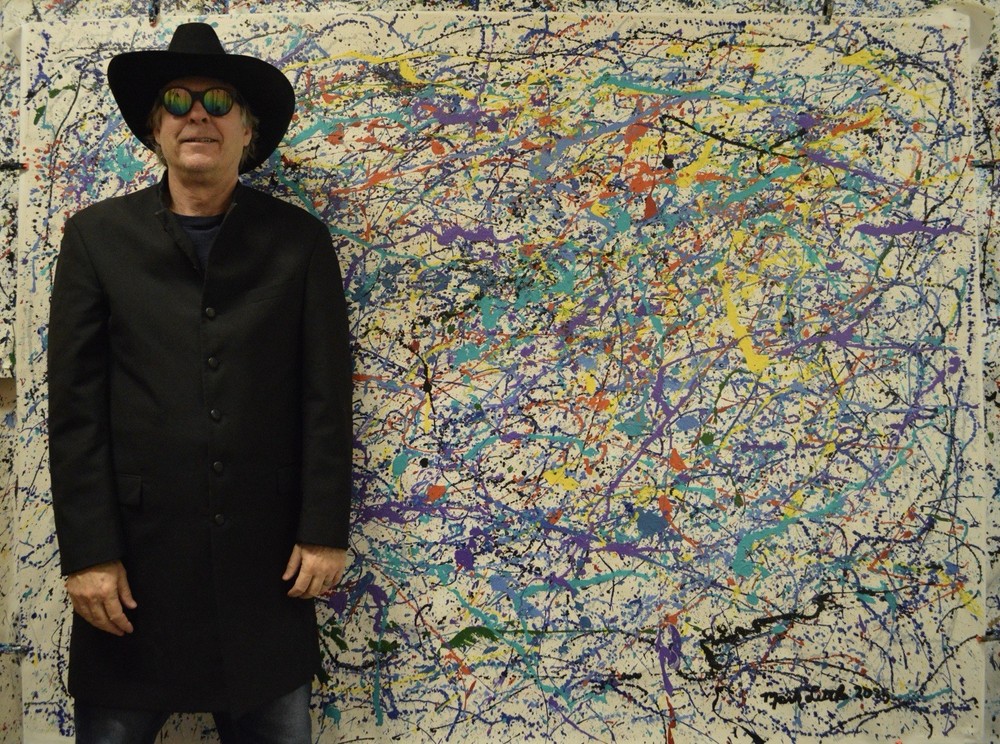 Jackson Pollock Style Giant Canvas Painting 84”X62” (7 Foot) Abstract Modern XL