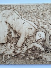 Haijing Chen Drawing Illustration Masterful FINE DETAILED Surrealism Listed 31″