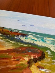Gorgeous Oil Painting. La Jolla San Diego Ocean Scene. Original. Impressionism